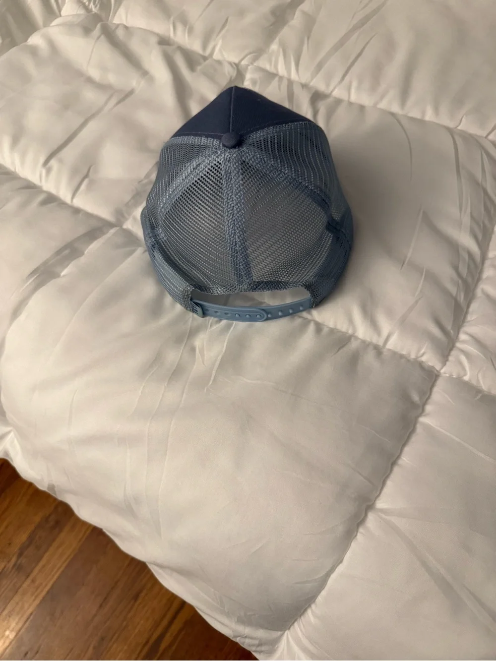 Yeti Two-Tone Navy and Light Blue Mesh Trucker Hat